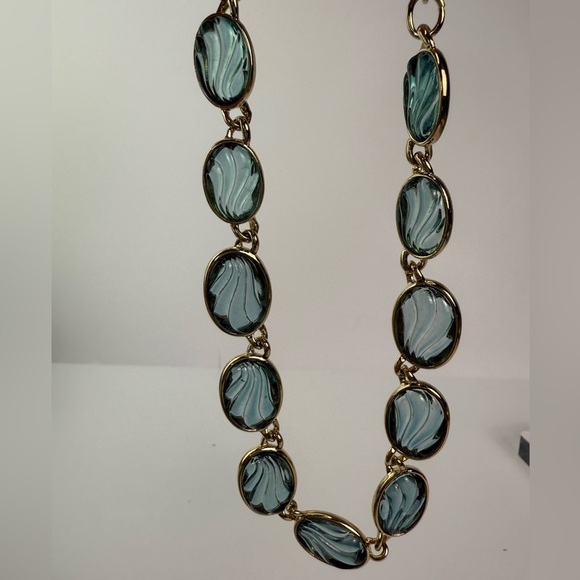 Vintage beach goddess faux gripoux/ cabochon  necklace - Picture 4 of 13